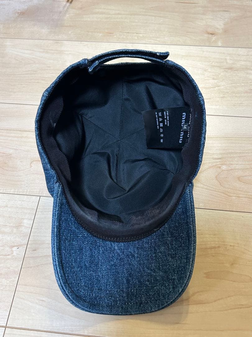 ミュウミュウ　デニムキャップ　MIU MIU