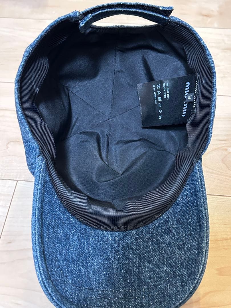 ミュウミュウ　デニムキャップ　MIU MIU