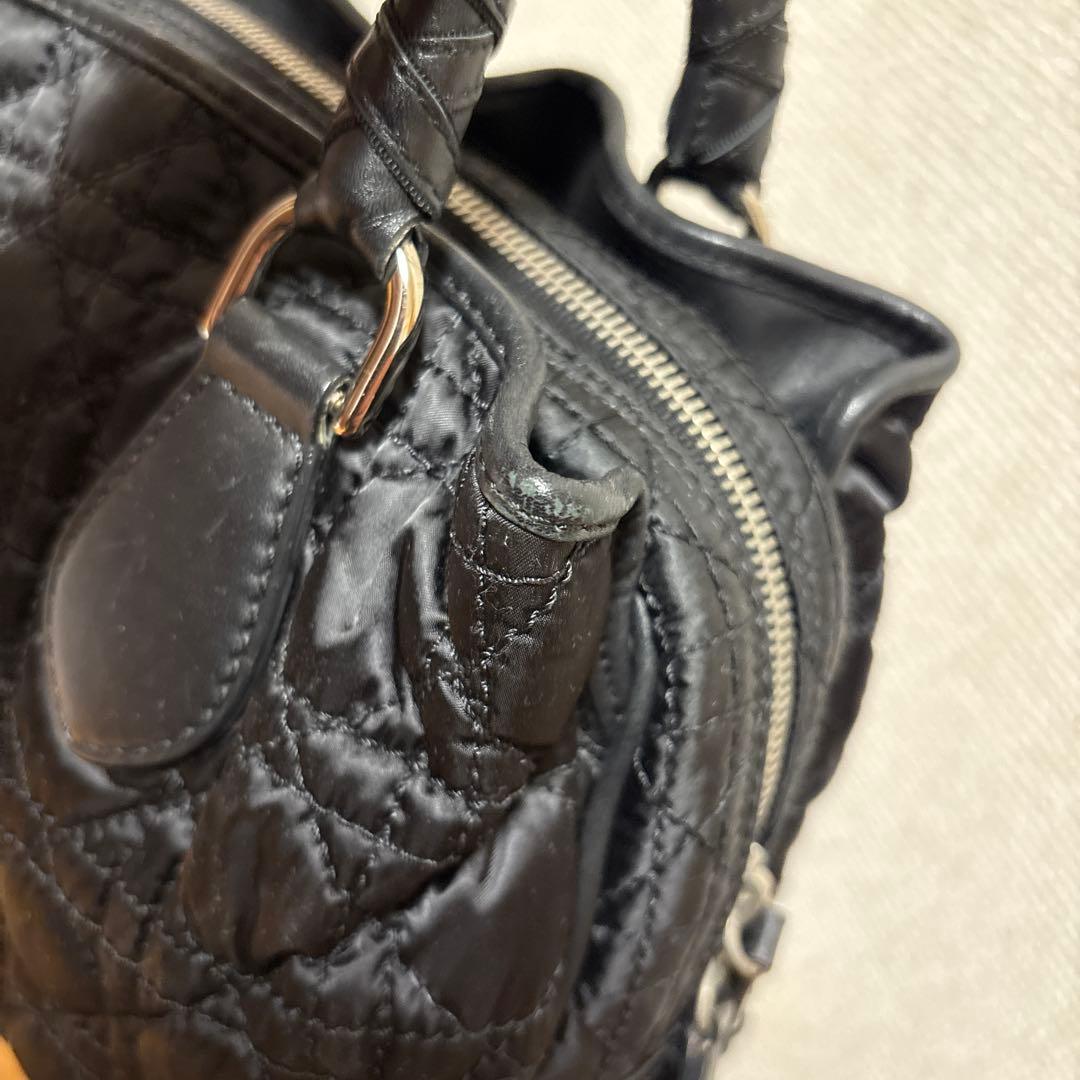 Dior ブラック カナージュ キルティング ハンドバッグ