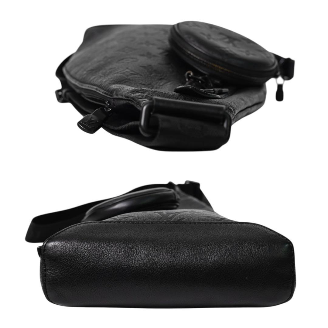 【新品同様】ルイヴィトン　モノグラム　シャドウ　ボディバッグ　スリングバッグ　黒