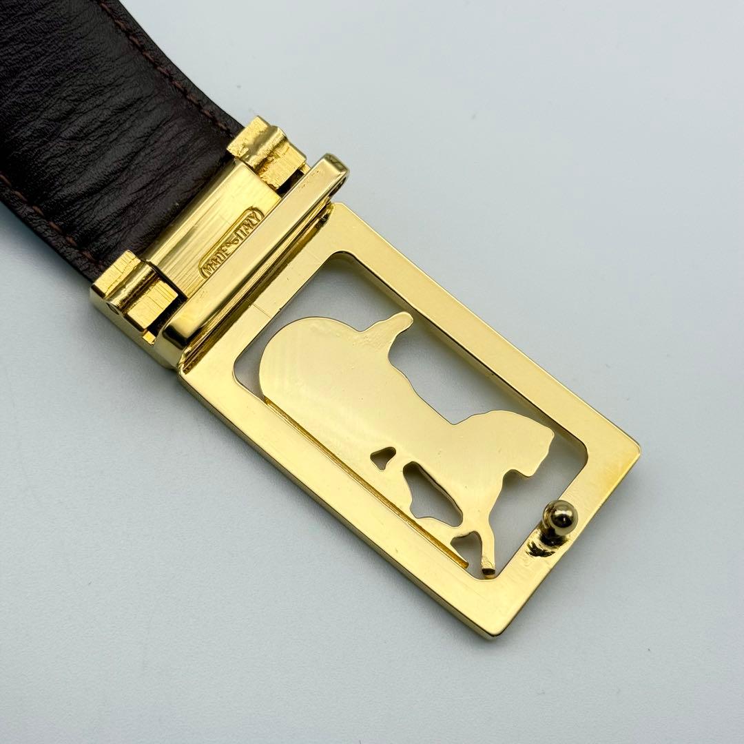 ✨美品✨セリーヌ ベルト 馬車金具 ゴールド金具 レザー 本革 メンズ 紳士