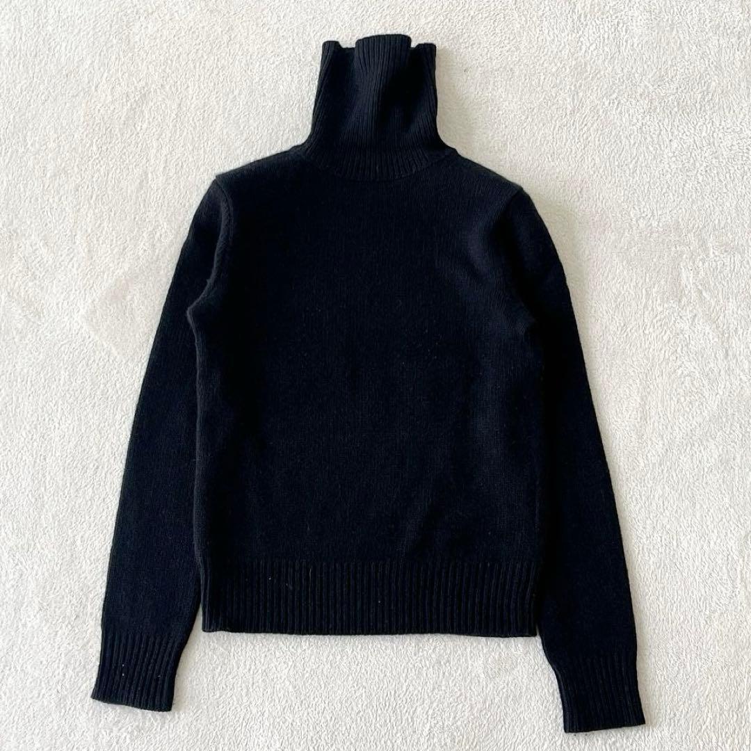 ラルフローレン タートルネックニット カシミヤ×羊毛 黒 ブラック サイズL