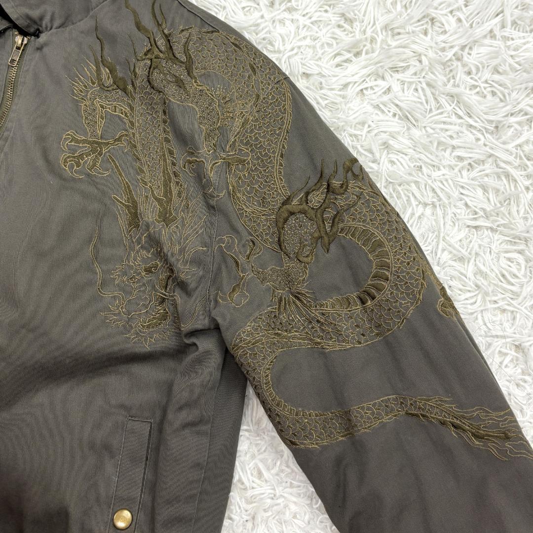 ☆完売品☆ 絡繰魂　ドカジャン　龍刺繍和柄　ファー付XL