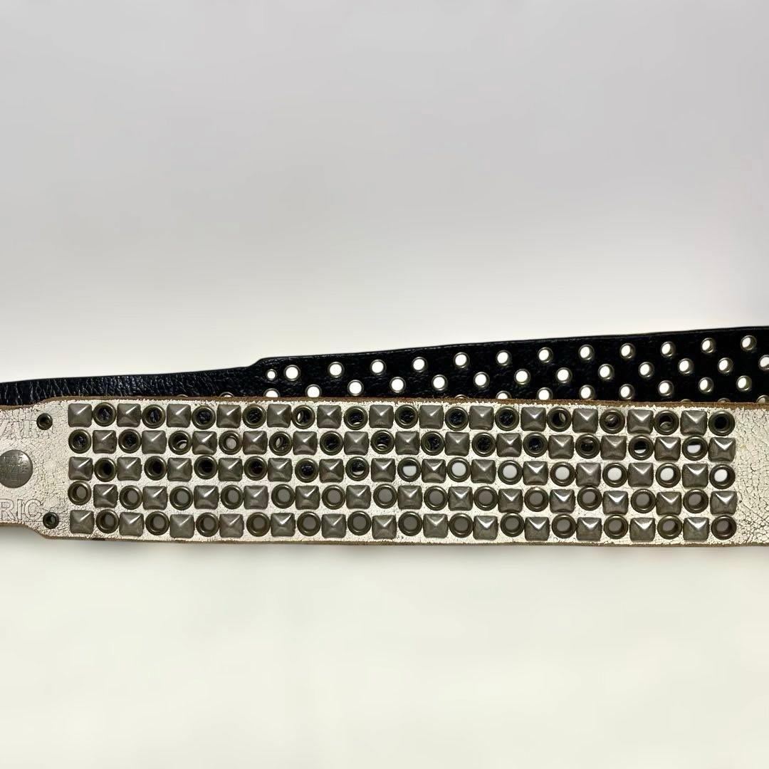 【希少】HYSTERIC✖BALTAZARスタッズ付きベルト　ホワイト/Sサイズ