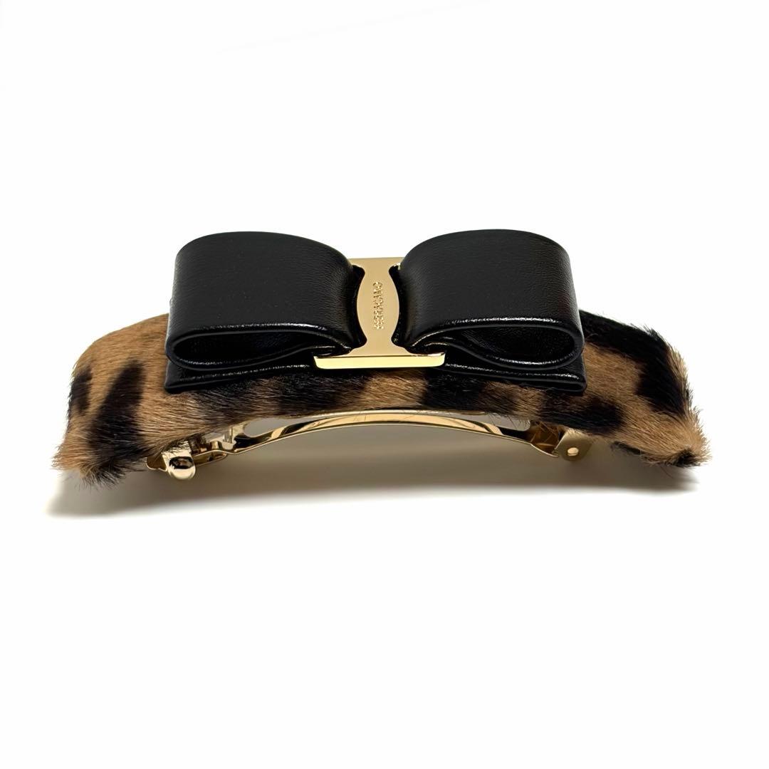 Ferragamo バレッタ ヴァラ レザー ポニーカーフ アクセサリー 美品