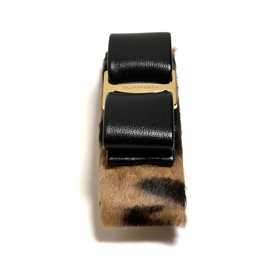 Ferragamo バレッタ ヴァラ レザー ポニーカーフ アクセサリー 美品