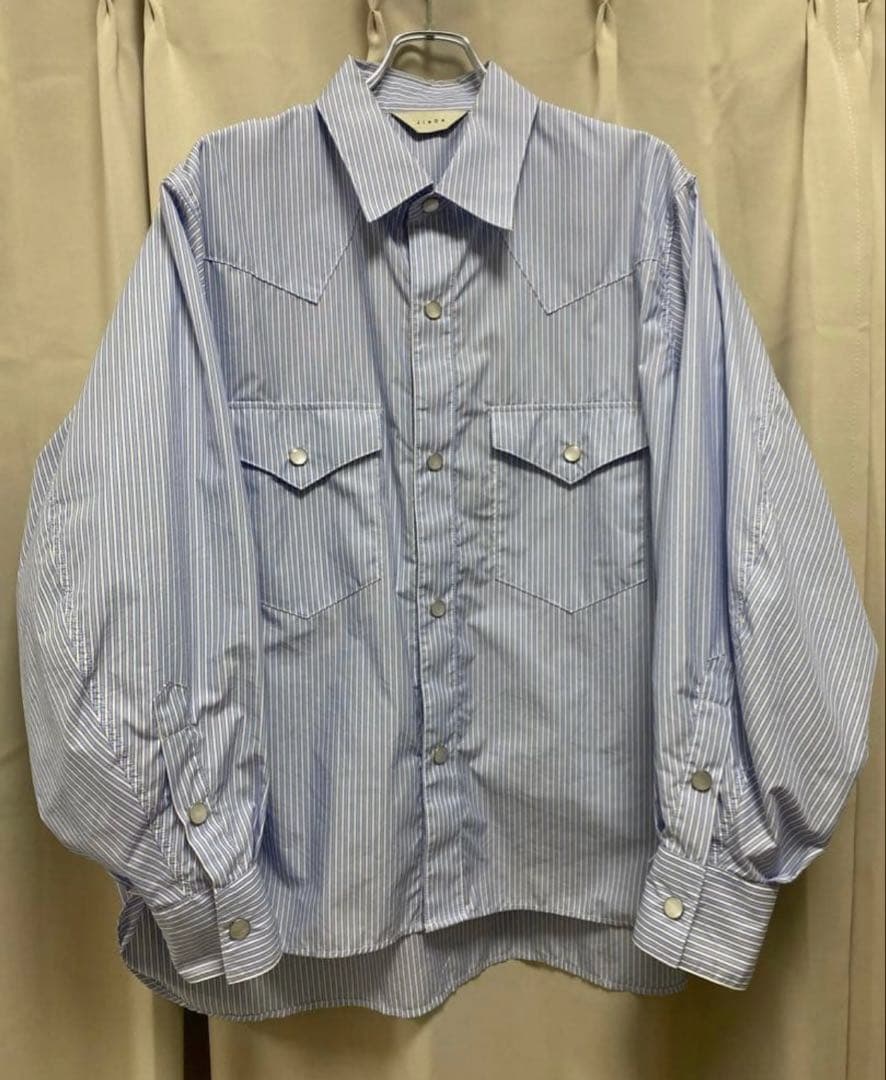 トップス Jieda STRIPE OVERSIZED WESTAN SHIRTS