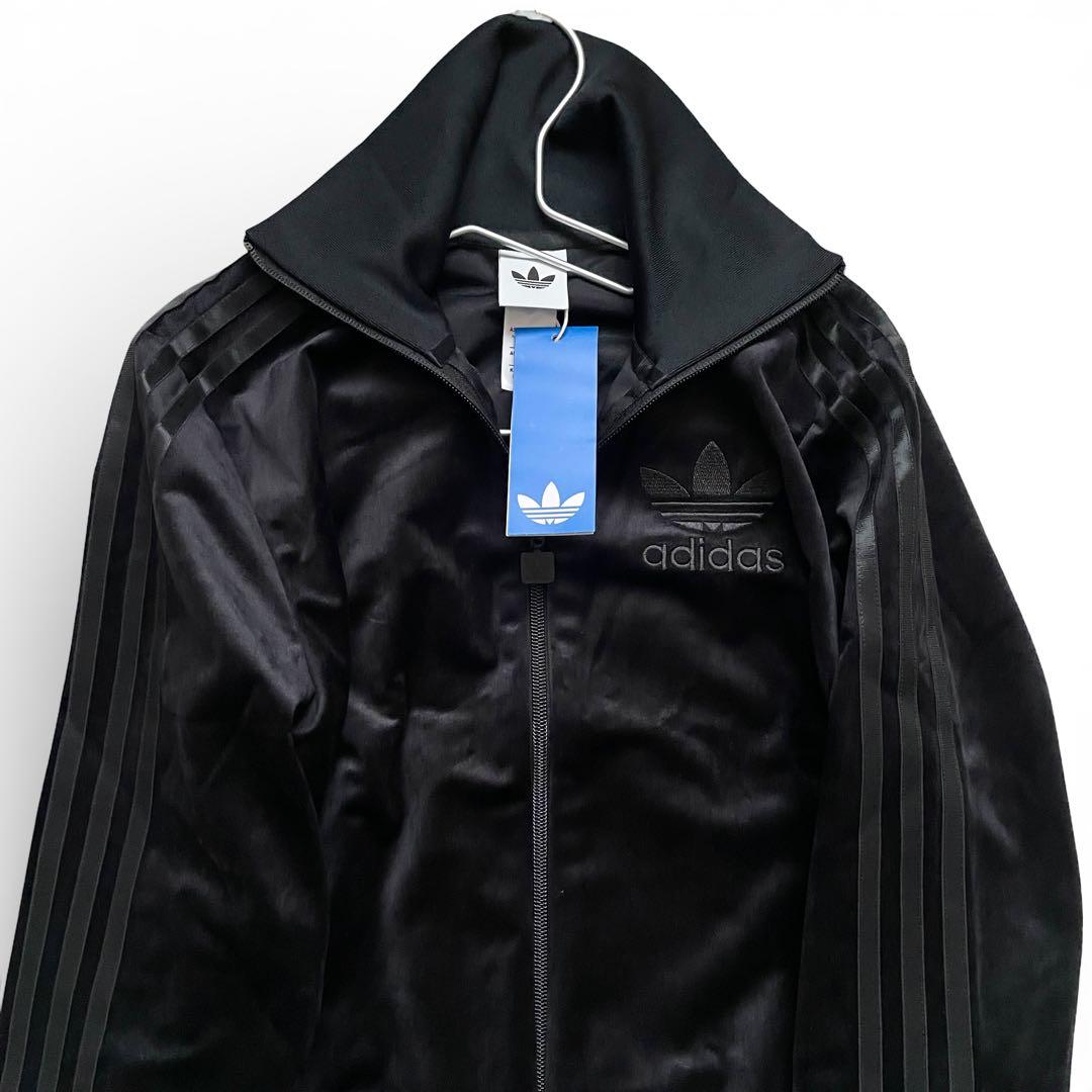 未使用 タグ付き adidas VELVET TRACK JACKET 黒/M