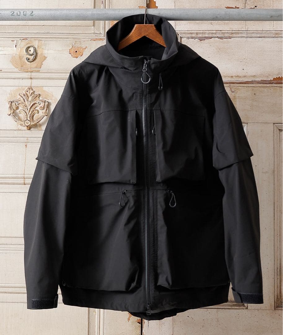 TECH JACKET マルチポケット 3レイヤー 黒 サイズ2