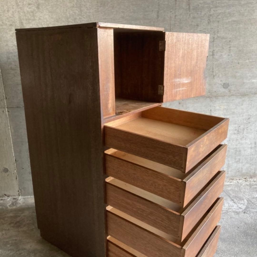 古いキャビネット チェスト ラック 箪笥 電話台 棚 木製 当時物 昭和 レトロ