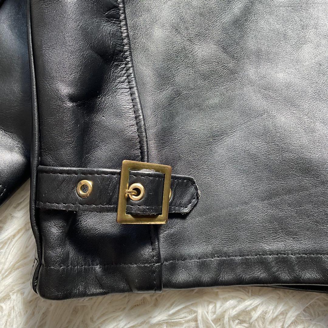 美品✨schott 642 レザージャケット　シングルライダース　牛革　40 黒