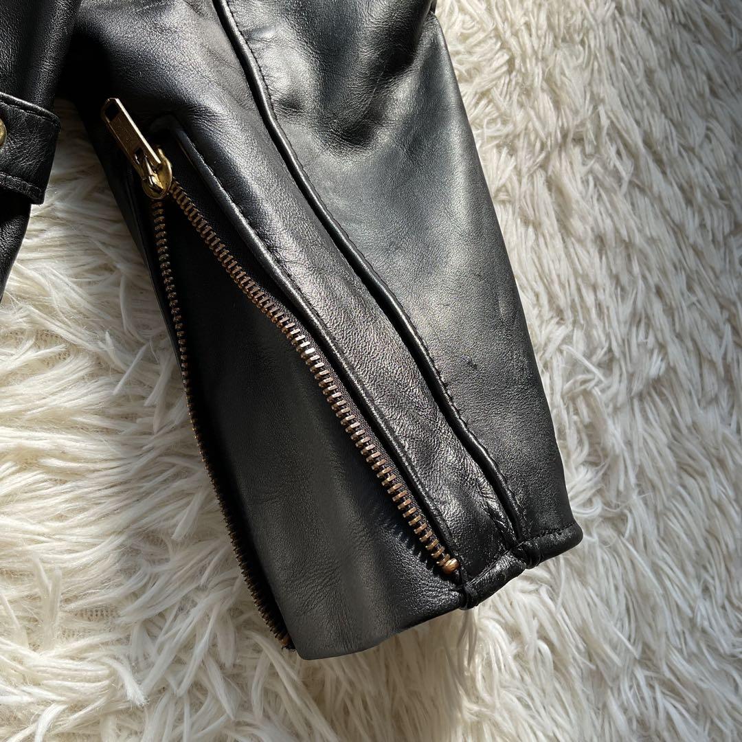 美品✨schott 642 レザージャケット　シングルライダース　牛革　40 黒