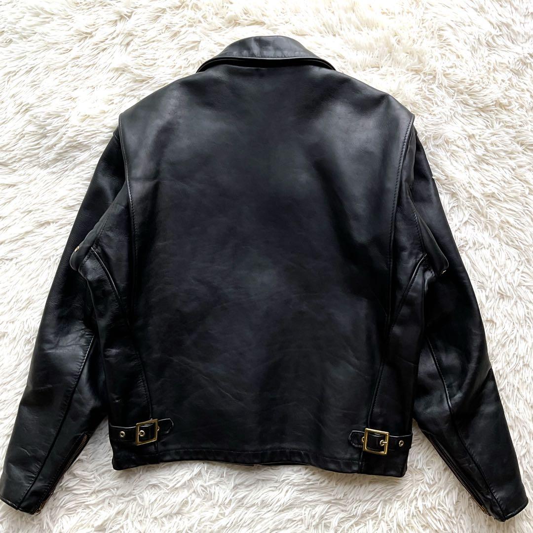 美品✨schott 642 レザージャケット　シングルライダース　牛革　40 黒