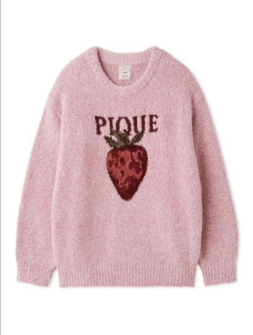 【新品】ジェラートピケ メランジストロベリージャガードプルオーバー