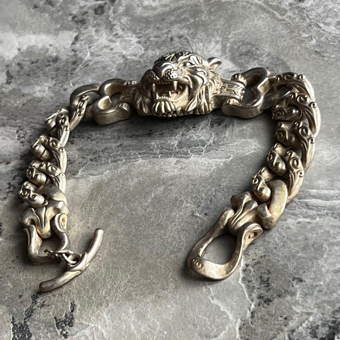 ヴィンテージ VINTAGE ロアオブ タイガー チェーン ブレスレット 虎