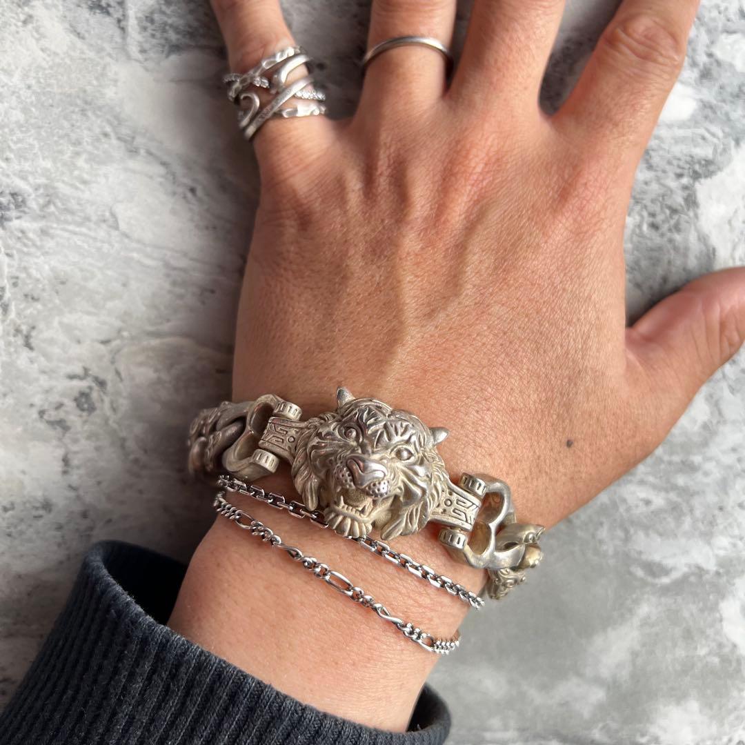 ヴィンテージ VINTAGE ロアオブ タイガー チェーン ブレスレット 虎