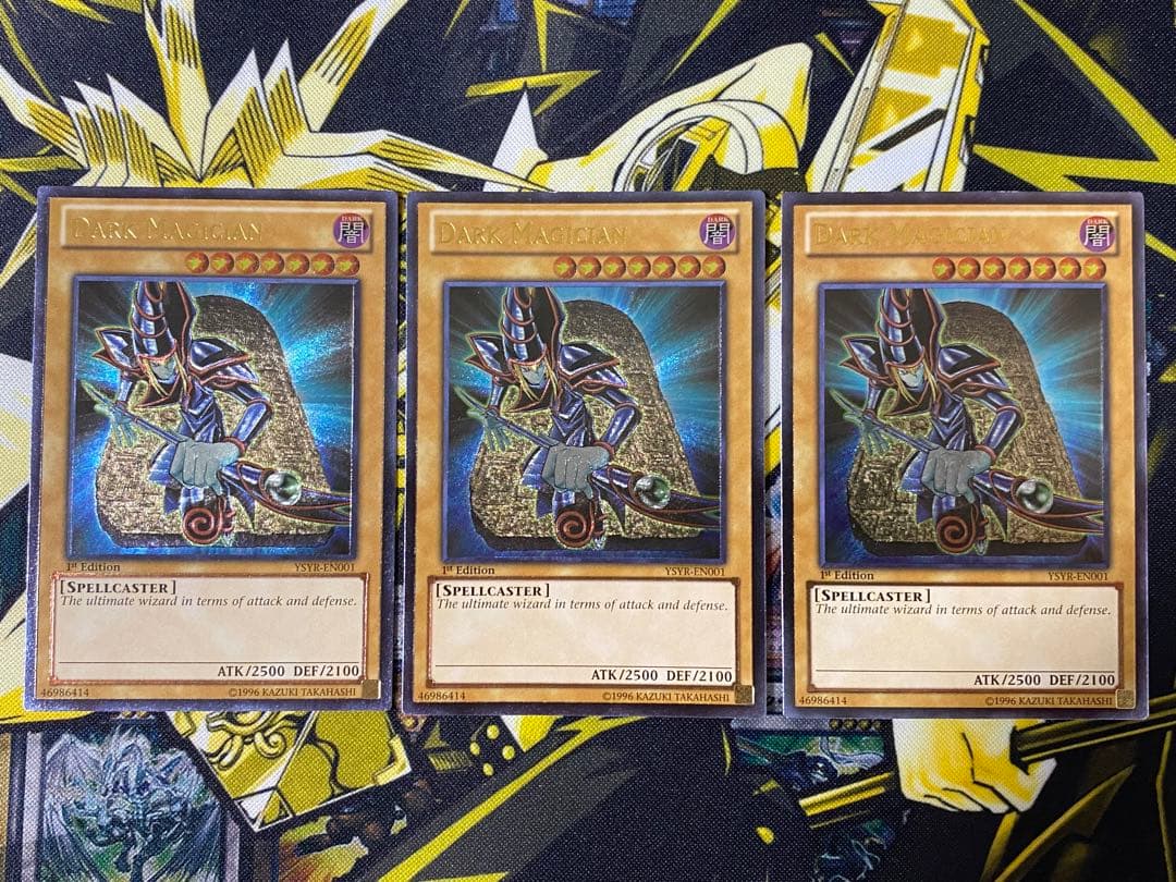遊戯王 ブラックマジシャン 英語版 レリーフ1st 3枚 YSYR