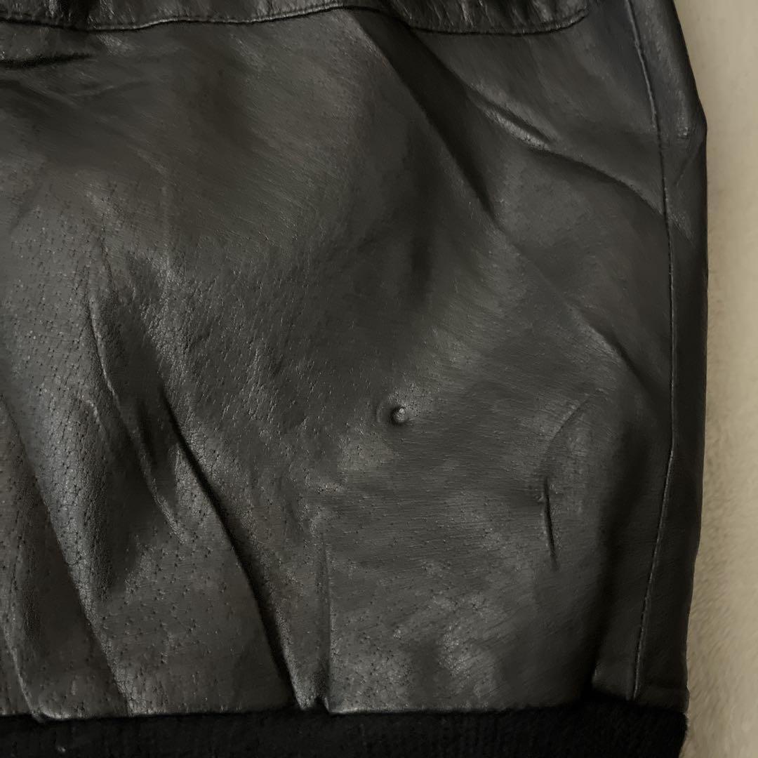 【希少】ジョージタウン・ホヤス 本革 カレッジ レザージャケット ブルドッグ