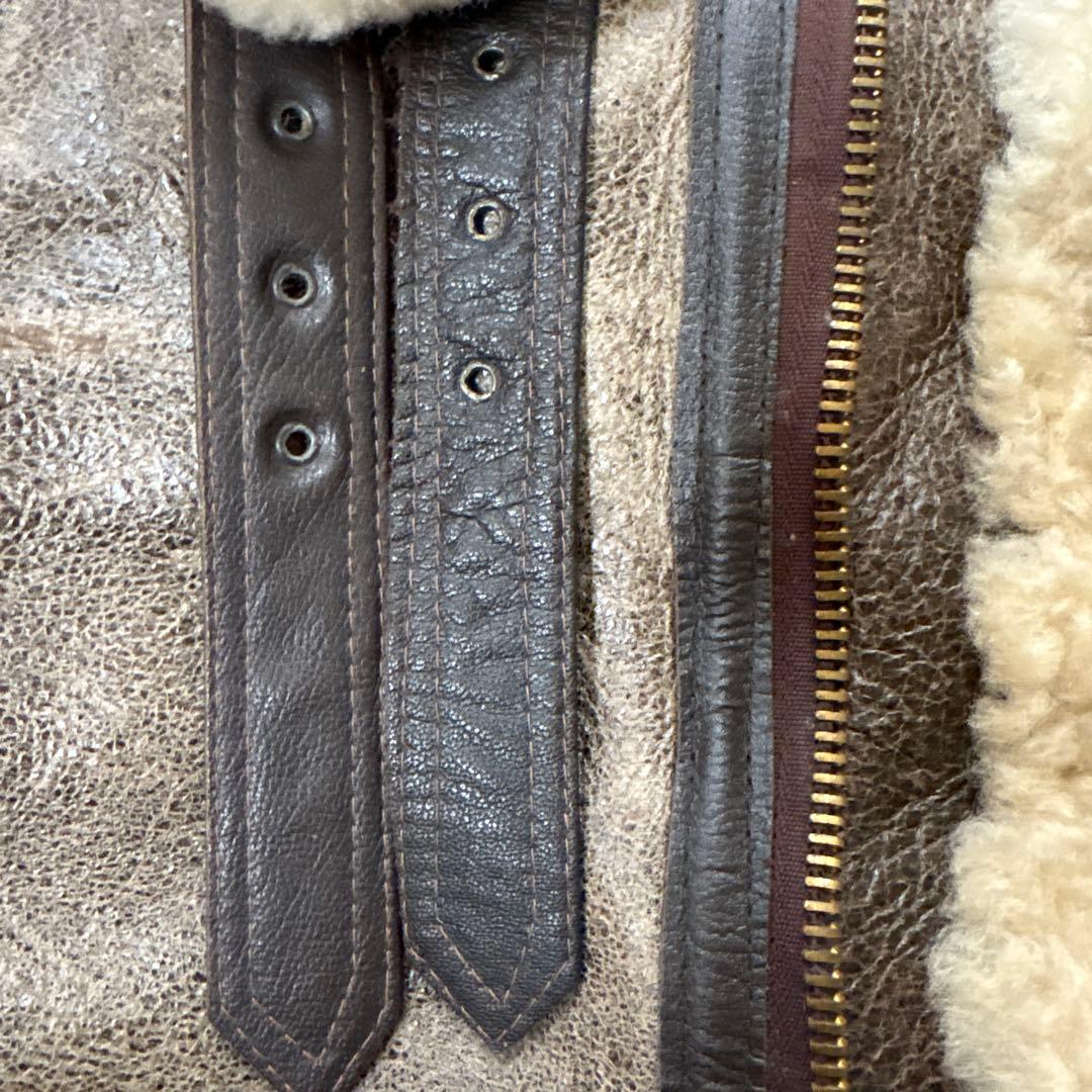 タグ有AVIREX USA ジャケット　98000円　ボア襟付きレザージャケット