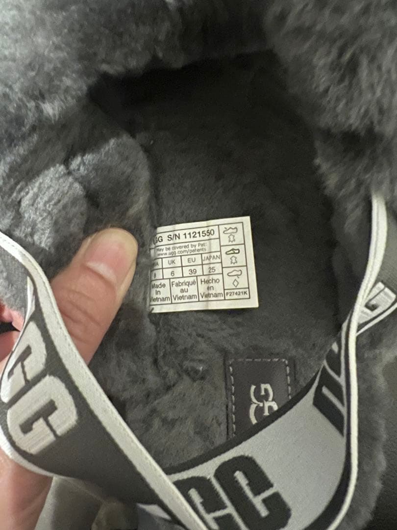 UGG ファーサンダル グレー EU 39