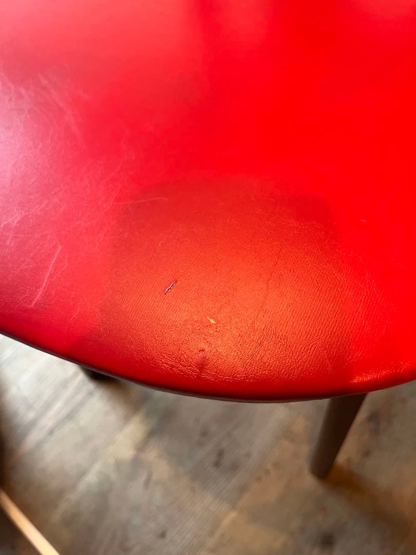 ビーンズ型 チェア 椅子 昭和レトロ レトロポップ 当時物 赤 インテリア