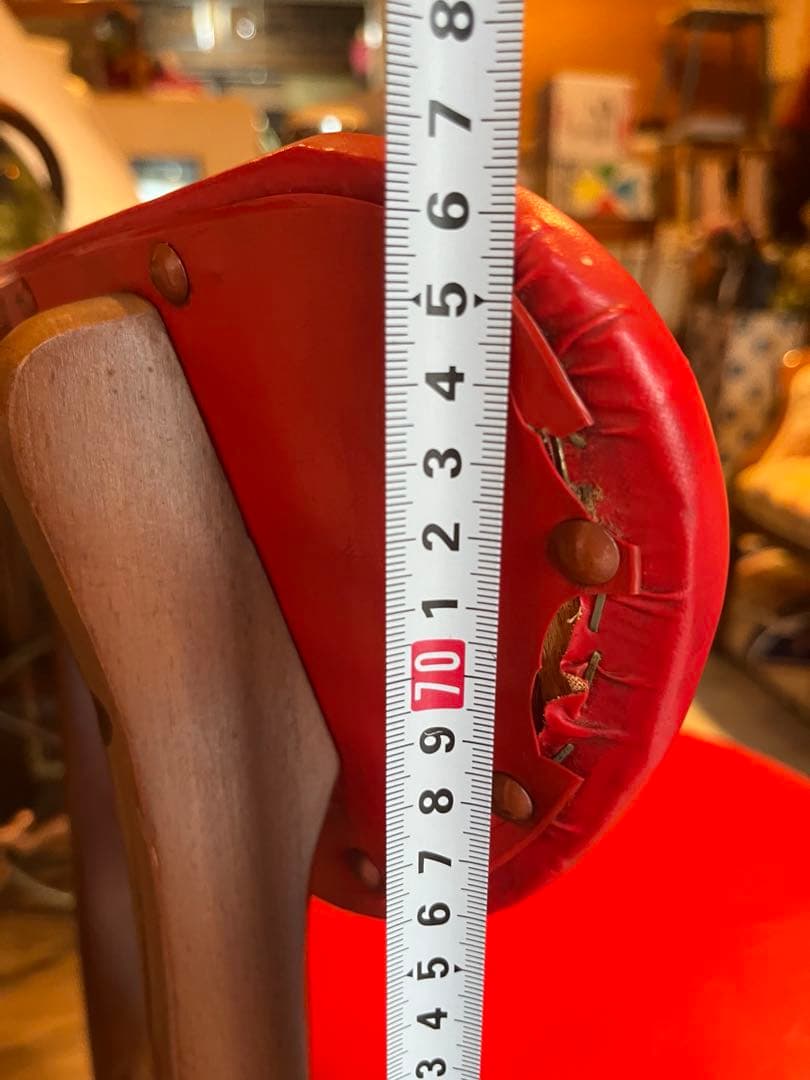 ビーンズ型 チェア 椅子 昭和レトロ レトロポップ 当時物 赤 インテリア