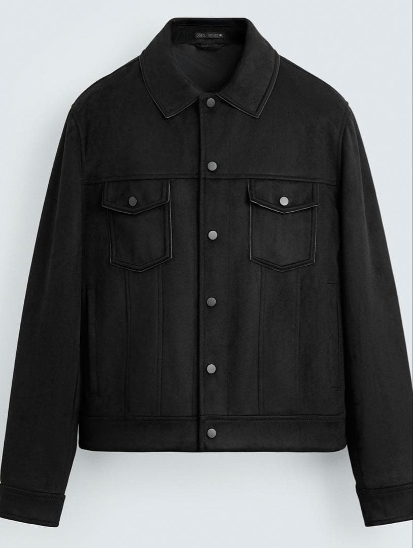 ZARA フェイクスエード レギュラーフィットジャケット M