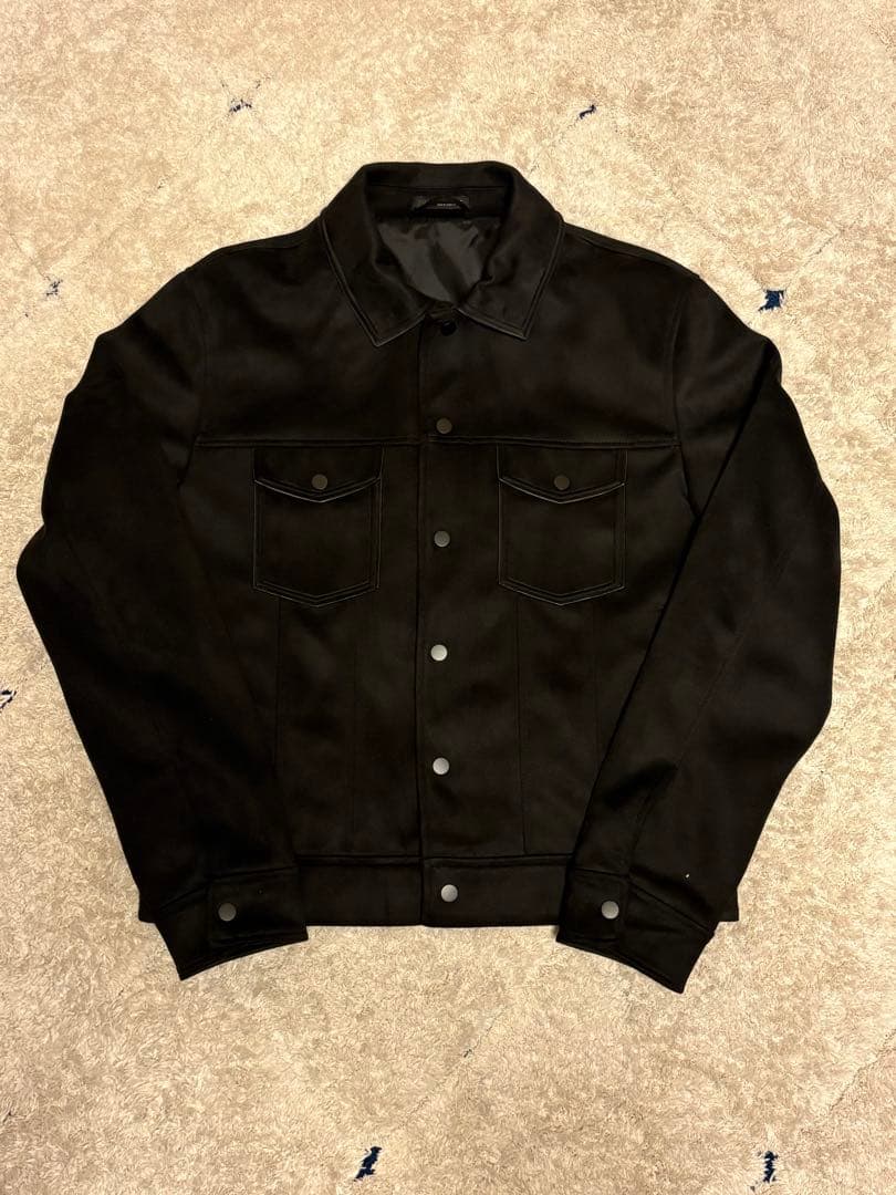 ZARA フェイクスエード レギュラーフィットジャケット M