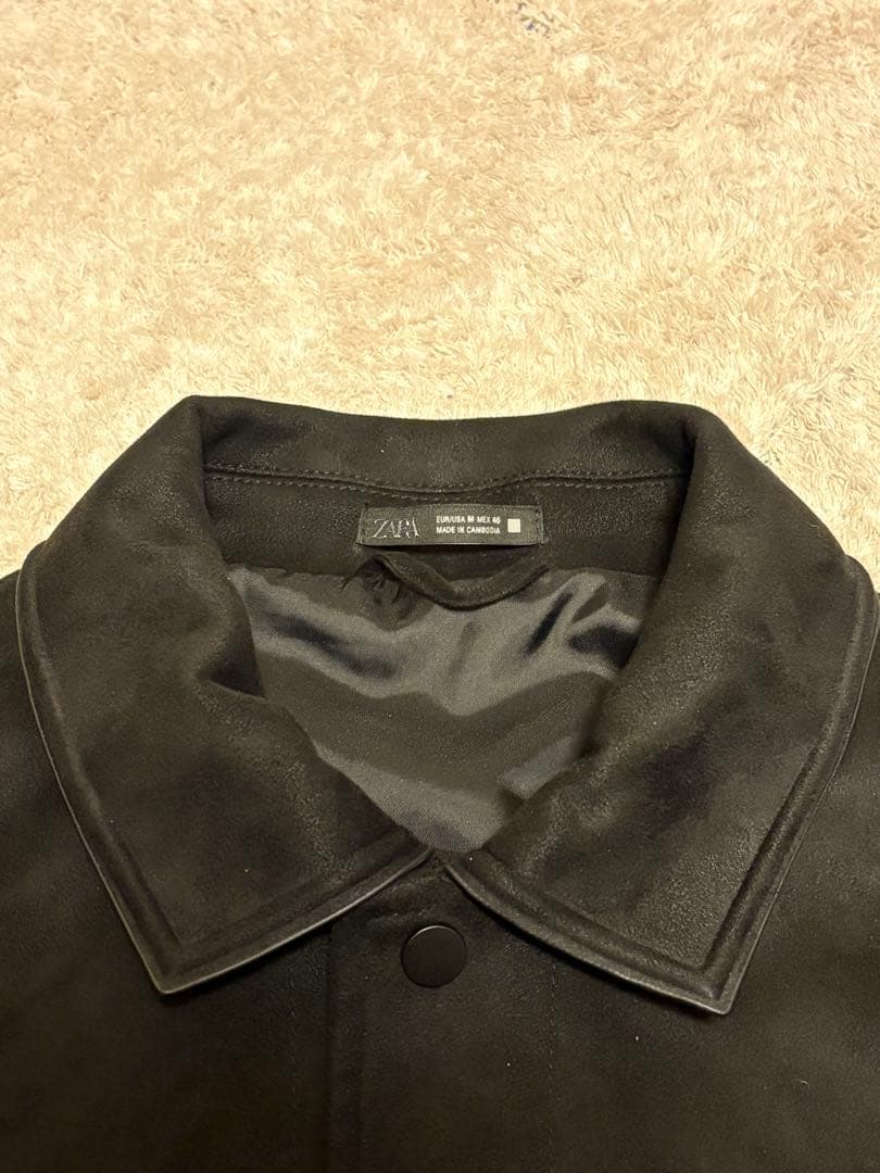 ZARA フェイクスエード レギュラーフィットジャケット M