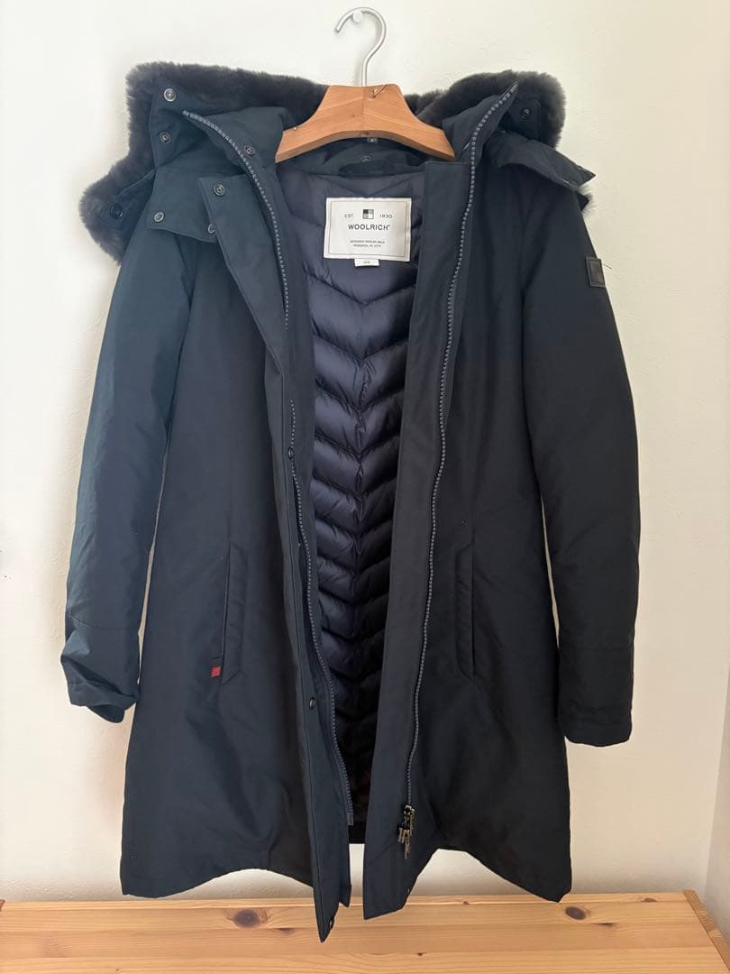 極美品⭐︎ ウールリッチ　ボウブリッジ　ファー　ダウンコート　XS ネイビー
