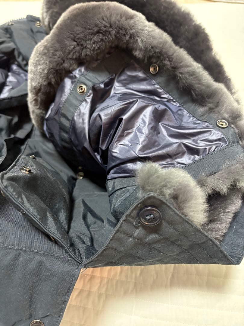 極美品⭐︎ ウールリッチ　ボウブリッジ　ファー　ダウンコート　XS ネイビー