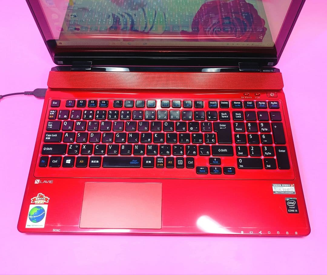 【お買い得】超大容量1TB‼️i5✨8GB✨ブルーレイ✨タッチ✨赤ノートパソコン