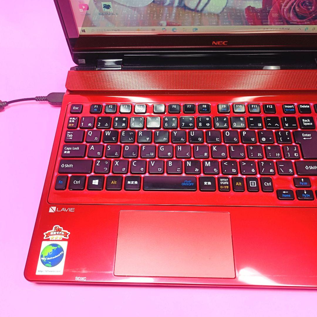 【お買い得】超大容量1TB‼️i5✨8GB✨ブルーレイ✨タッチ✨赤ノートパソコン