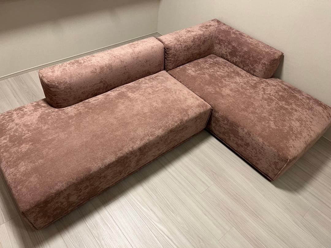 Francfranc メーネ ピンク ソファR カウチR ②