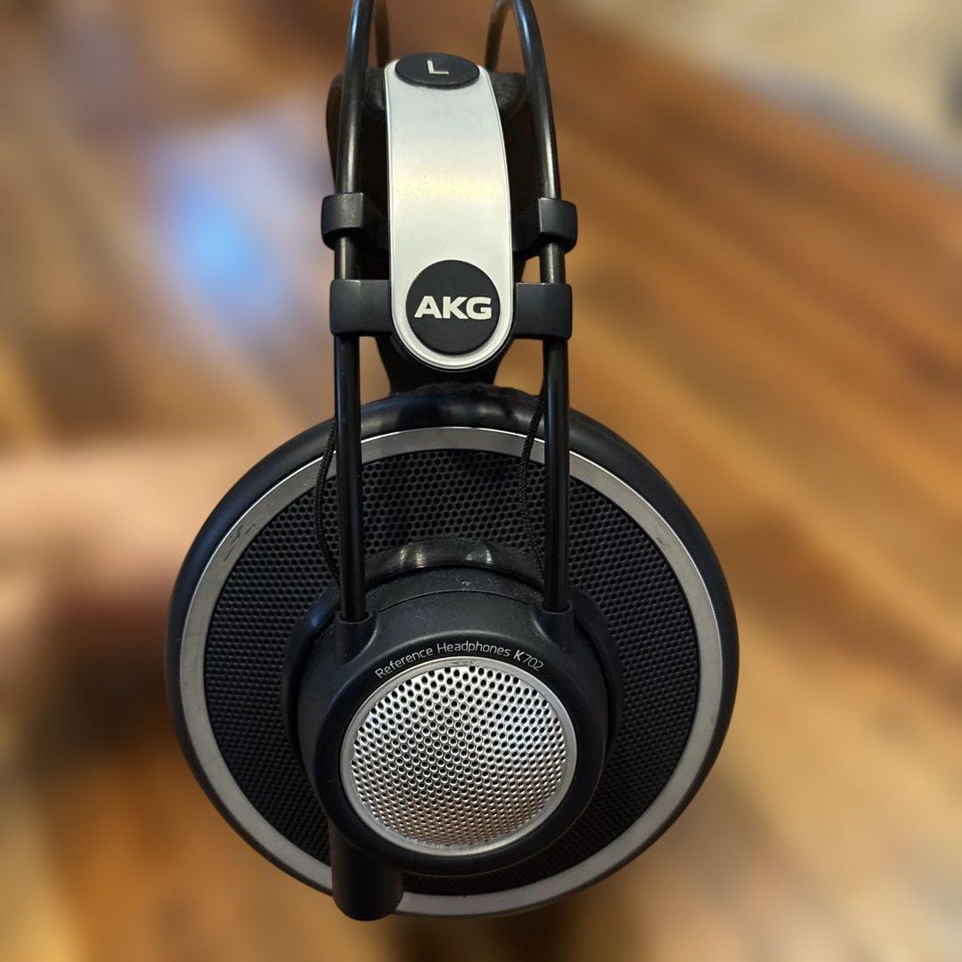 AKG K702 開放型ヘッドホン + 別売カールコード