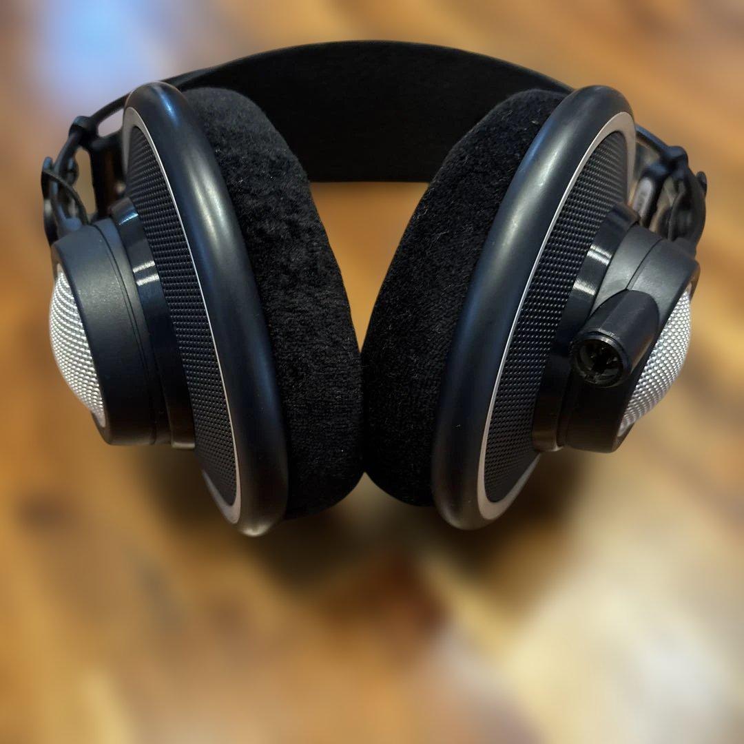 AKG K702 開放型ヘッドホン + 別売カールコード