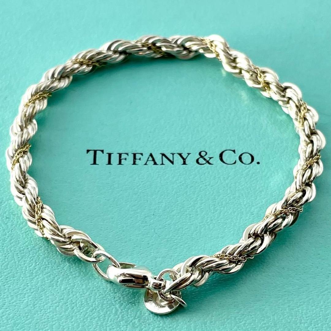 ティファニー ツイスト ロープ チェーン コンビ ブレスレット TQ6fe