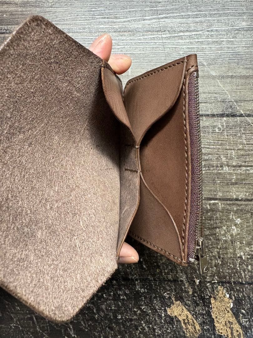 栃木サドルレザー　ショートトラッカーウォレット　BR