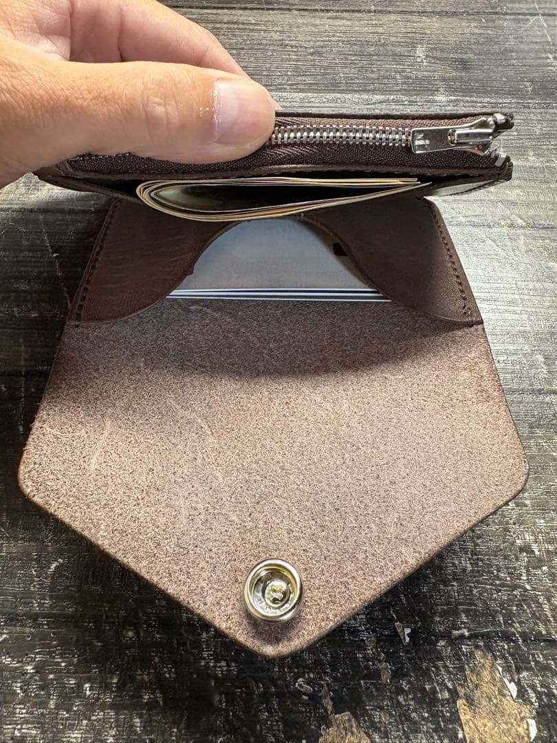 栃木サドルレザー　ショートトラッカーウォレット　BR