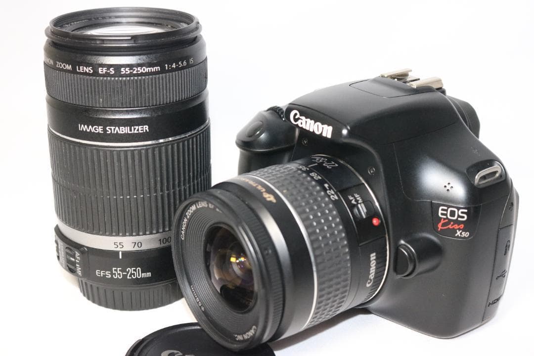 大人気 望遠レンズセット⭐Canon Kiss x50 一眼レフ ⭐初心者
