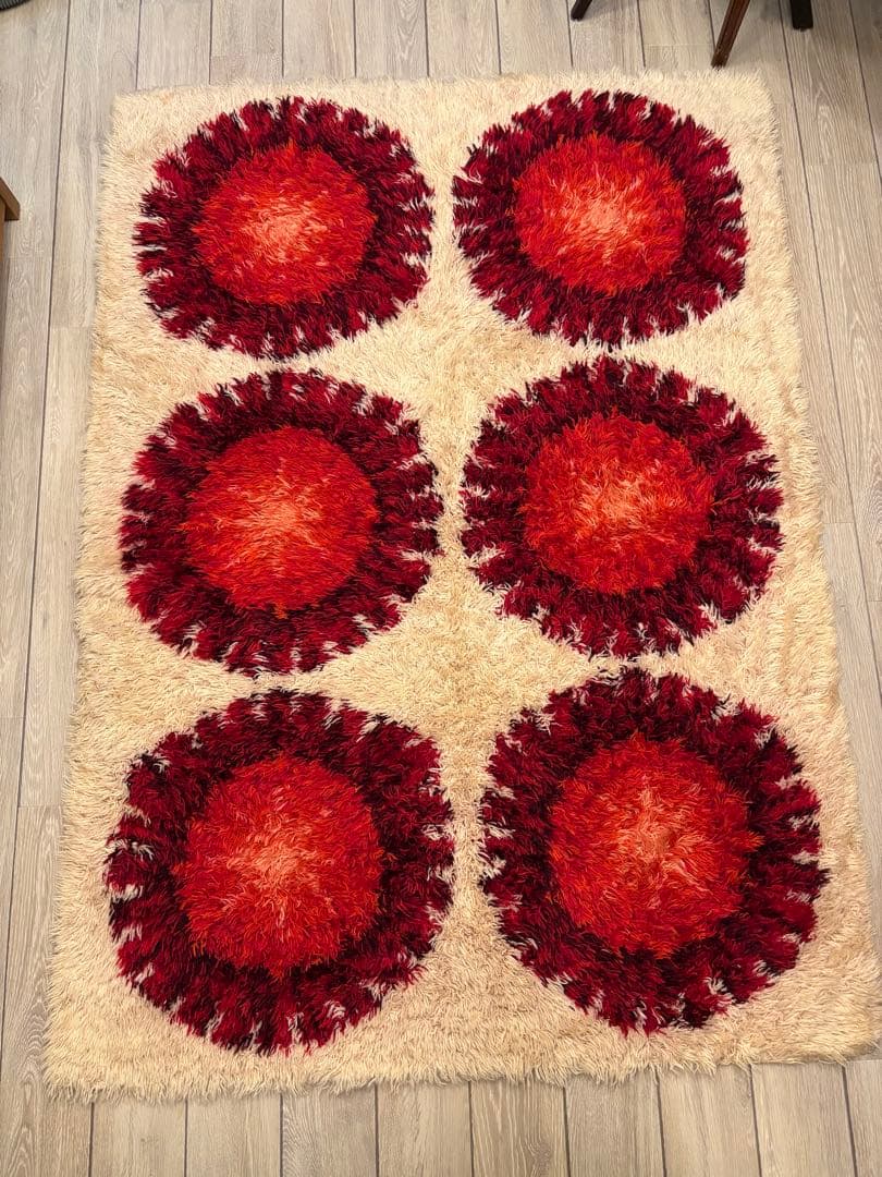 1960-70s ヴィンテージ　シャギーラグ