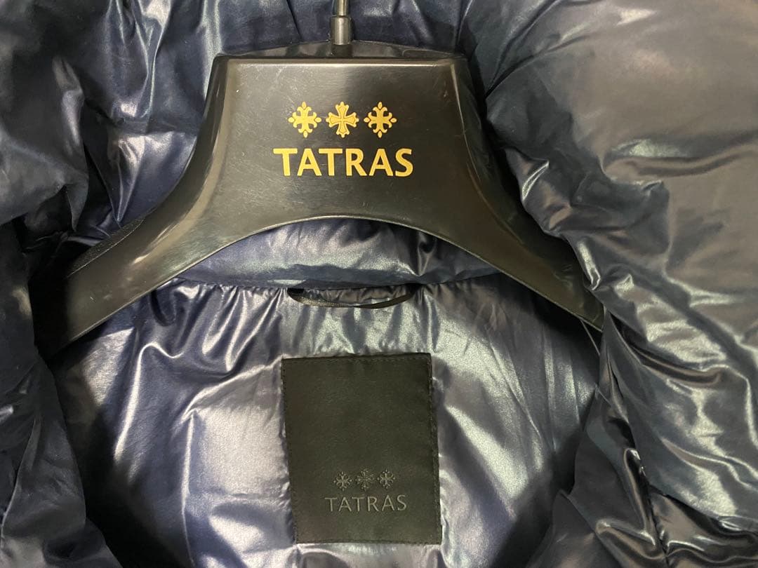 TATRAS BABILA フード付きネイビー ロングダウンジャケット 本物保証