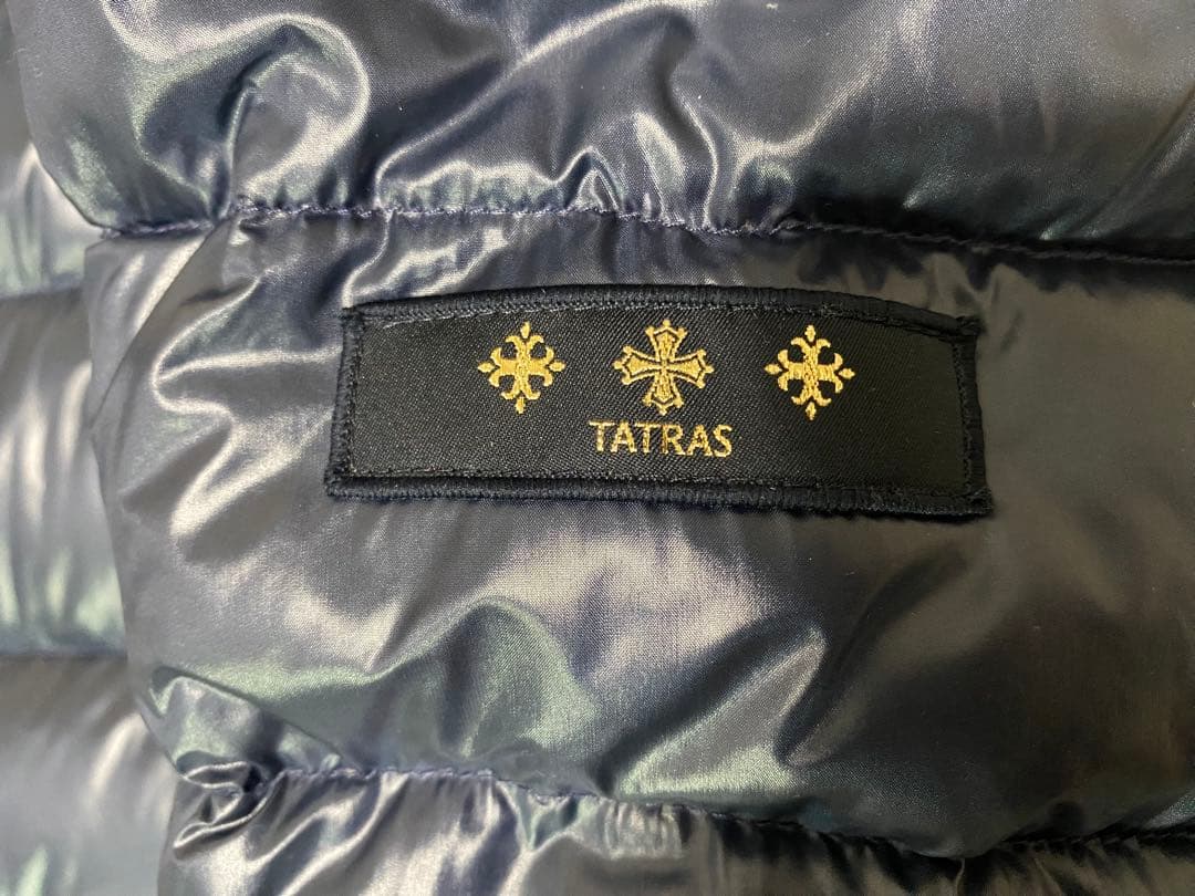 TATRAS BABILA フード付きネイビー ロングダウンジャケット 本物保証