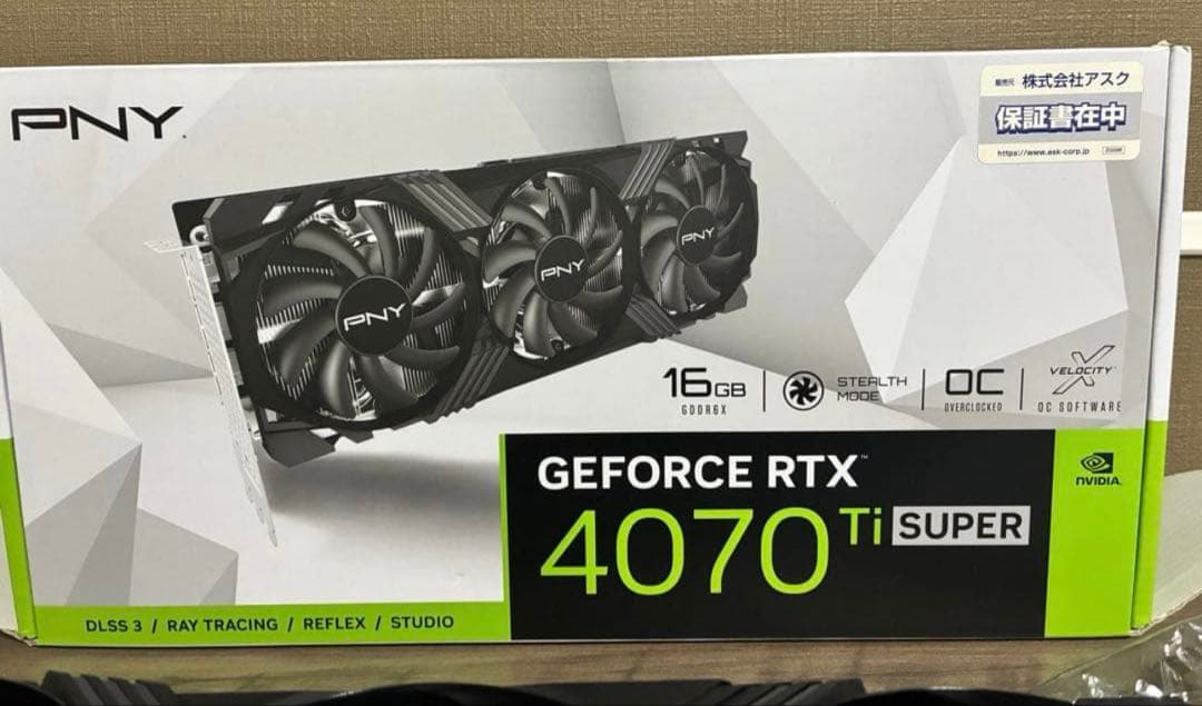 【本日発送】【最安値美品】PNY RTX 4070 Ti SUPER 16GB