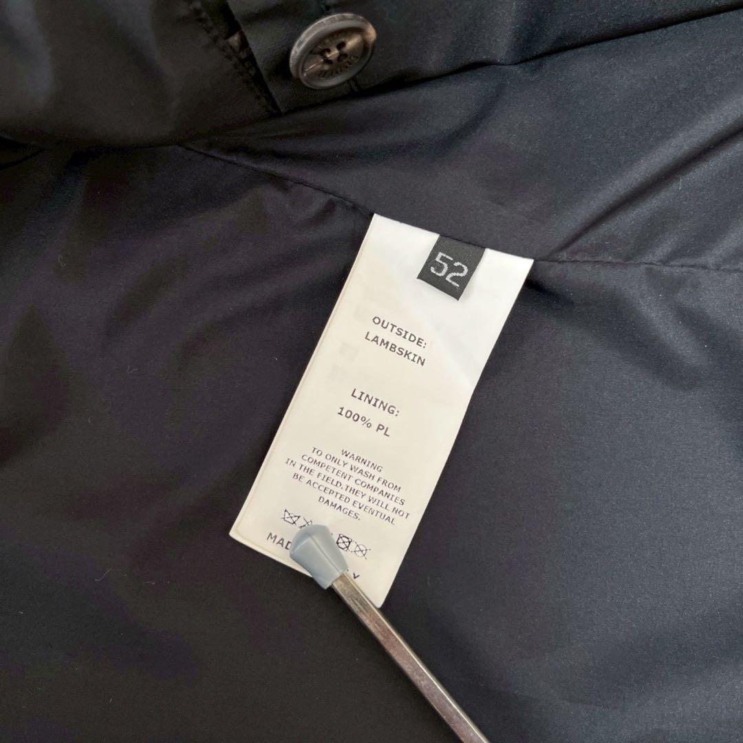 【試着のみ】EMMETI JURI ナッパチェラータ レザージャケット 52