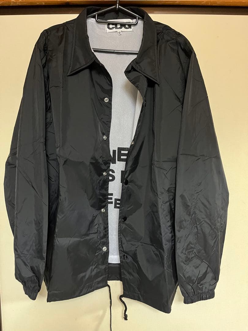 CDG ブラック ナイロンジャケット M