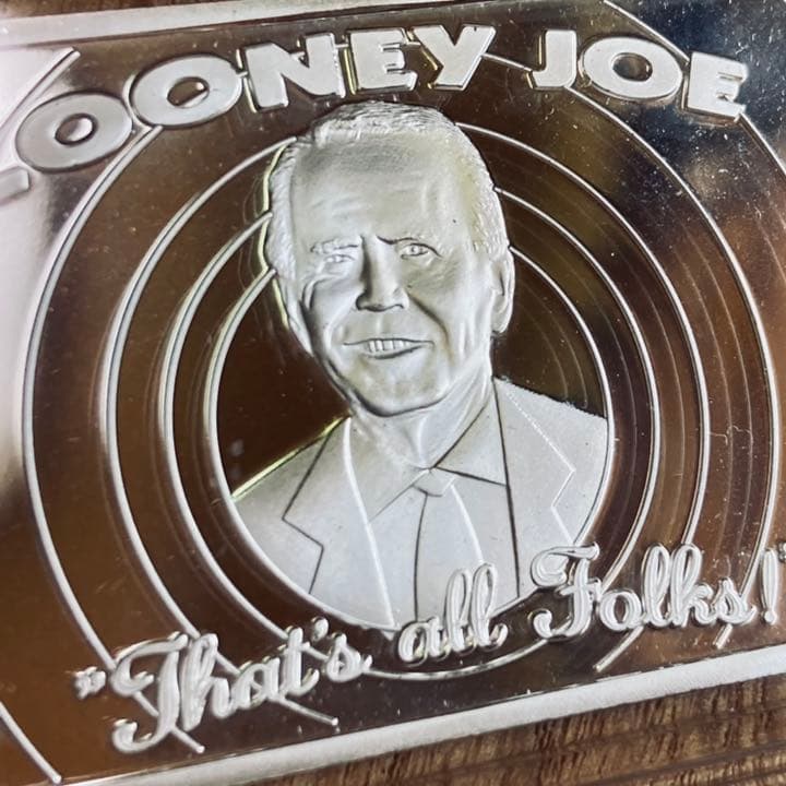 （レア！）バイデン大統領　1オンス 純銀バー　ルーニージョーズ
