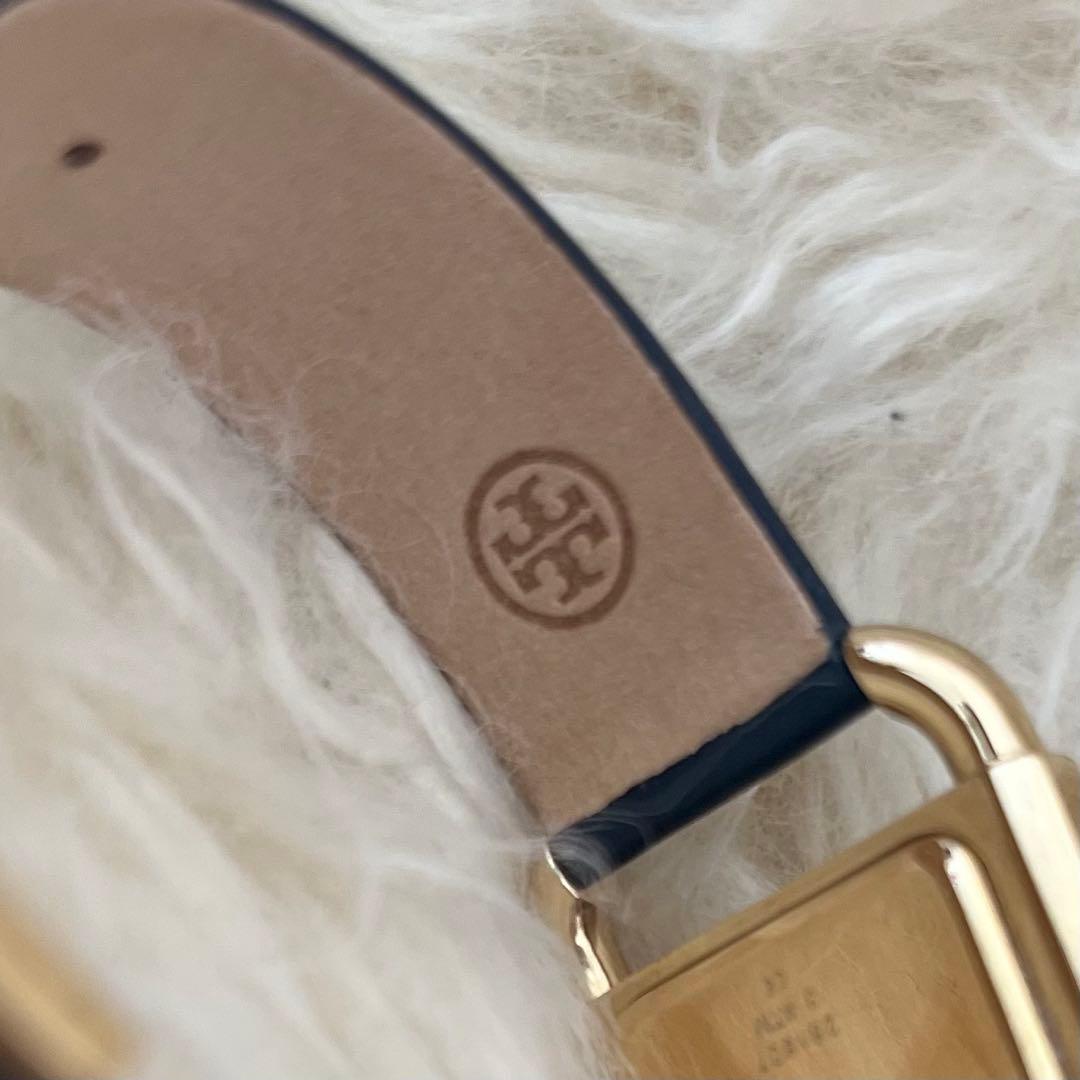 美品 TORYBURCH 腕時計 ブルーレザーストラップ TORYBURCH時計