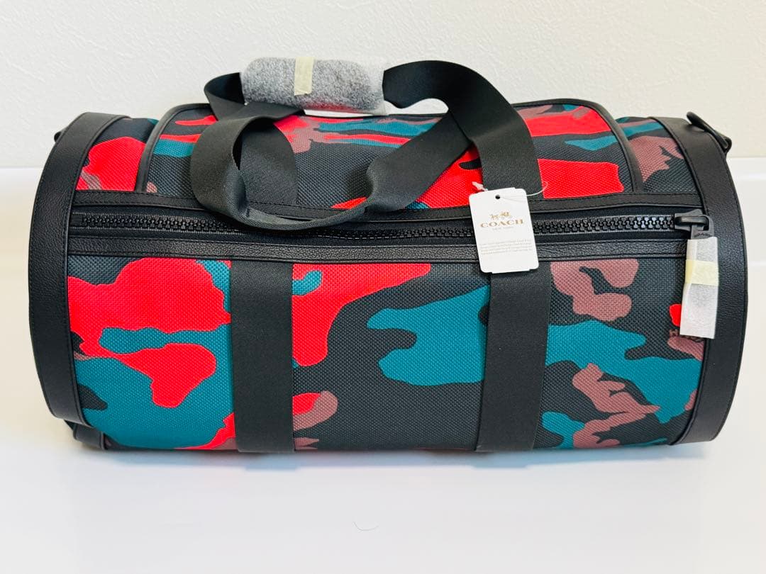 未使用 COACH カモフラージュ ボストンバッグ　F11572