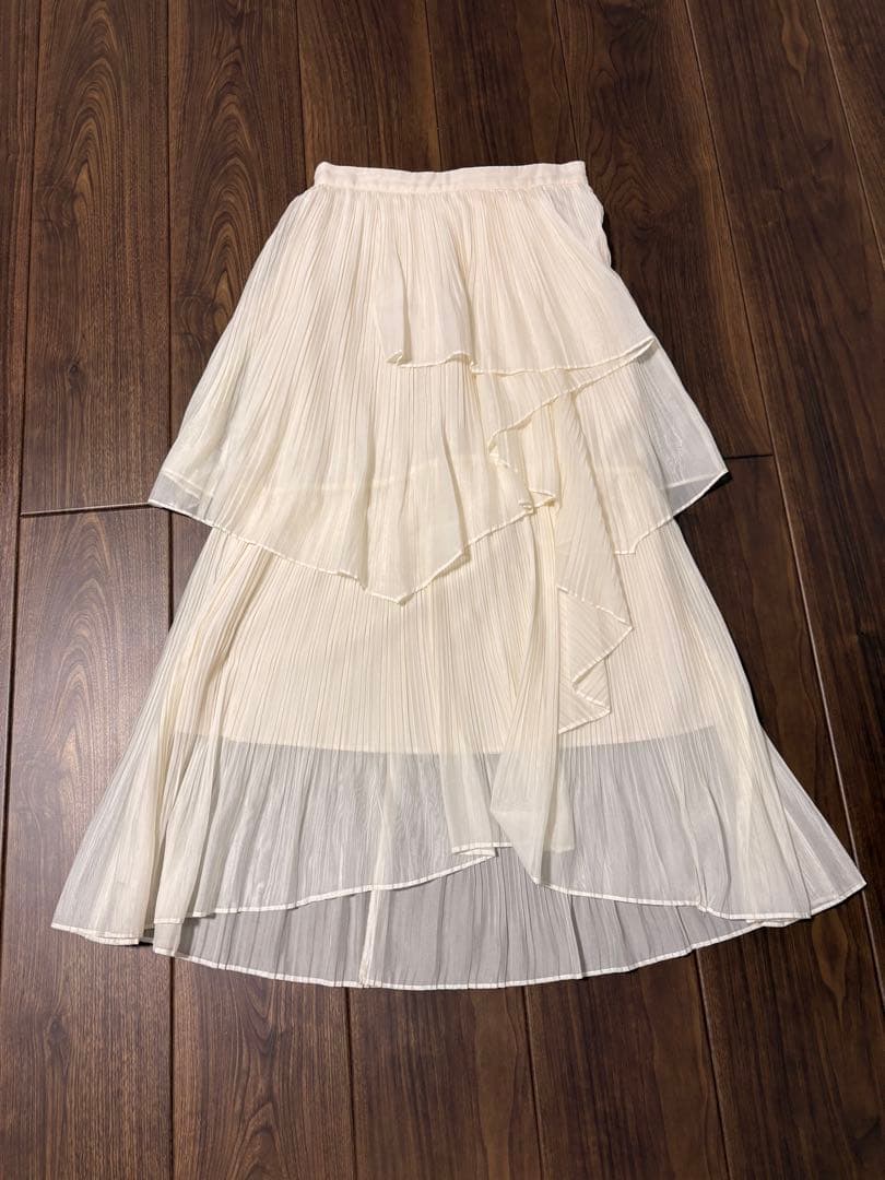 snidel ストレートプリーツティアードスカート